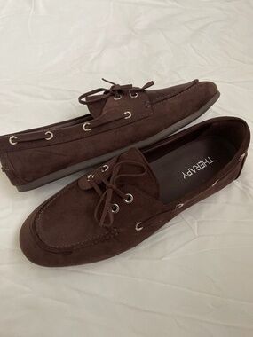 Therapy Brown Faux Leather Boat Shoes Women's Size 10 Moc Toe Loafers NWOT